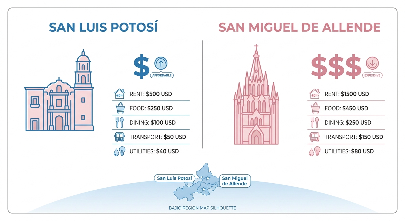 Cost of living comparison SLP vs SMA